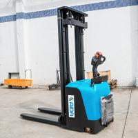 China Hydraulic  Standing Electric Stacker Forklift 1000kg 0.75kw Drive Motor stacker warehouse equipment on sale