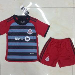 China Red Kids Soccer Jerseys Custom Name Football Shirts supplier