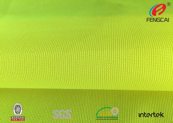 Durable Reflective Fluorescent Material Fabric , Green Reflective Fabric