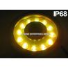 Yellow Pool Lights Led Underwater Fountain Lights Single Color Waterproof