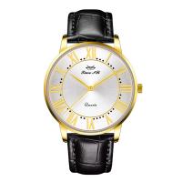 China Waterproof 3ATM Fashionable Leather Band Quartz Watch For Men And Women on sale