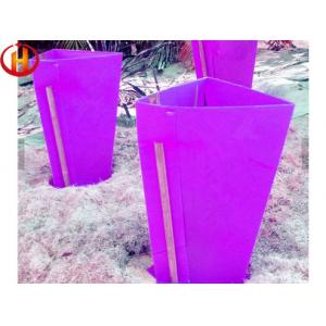 China Triangular Purple Corrugated Plastic Tree Guards 300 Gsm 600 Gsm supplier