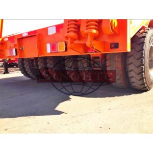 China 2x2 50 T Low Loader Semi Trailer , 2 Line Four Axle Heavy Duty Low Bed Trailers supplier