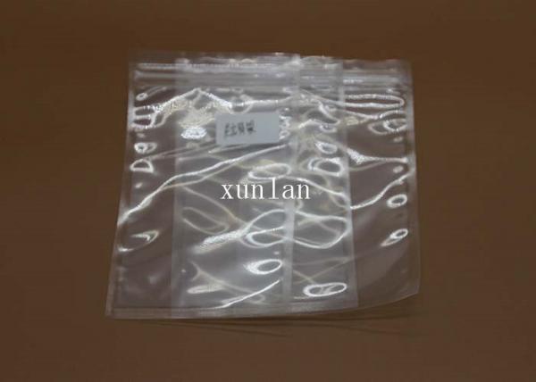 Crystal 0.08 - 0.1 Mm Vacuum Pouch Bags Waterproof With 2 Sealing Sides