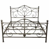 China Bedroom Antique Antique Wrought Iron Bed Frame ,  Metal Furniture Bed on sale