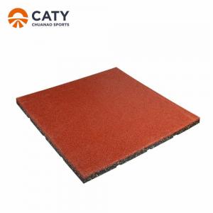 Red Square Playground Rubber Mulch , Shock Absorbing Outdoor Play Area Flooring
