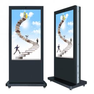 Double Side Totem Touch TFT Floor Standing Touch Screen Kiosk 55"