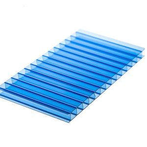 6mm to 10mm Blue Polycarbonate Sheet with Multi-Wall Structure for UV Protection and Diffused and Pleasant Ambient Illumination