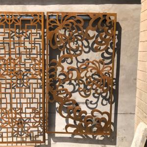 China 900mm Corten Decorative Metal Fence Panels 3mm Laser Cut Metal Screens supplier