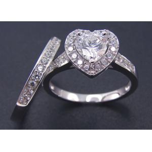 Brilliant Cut 1 Carat Heart Diamond Ring 1pcs 6.5MM Stone Size