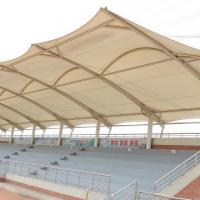 China Q235B Tension Membrane Structure Architecture 0.36mm-0.6mm Roof Long Span on sale