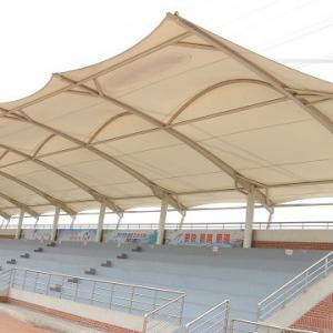 Q235B Tension Membrane Structure Architecture 0.36mm-0.6mm Roof Long Span