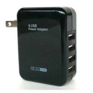 China 4 Port 3.1A USB Wall Charger AC power adapter 15w For iPhone Samsung iPod supplier