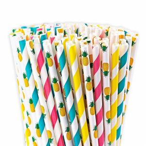 China Food Grade Bleached Coloured Paper Straws With Harmless Non Toxic Ink supplier