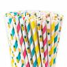 China Food Grade Bleached Coloured Paper Straws With Harmless Non Toxic Ink wholesale