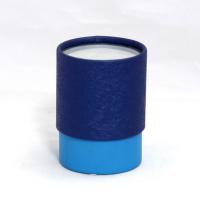 China Fashional Blue Paper Composite Cans with Transparent PVC Window and White Sifter for Talcum Powder on sale