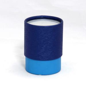 China Fashional Blue Paper Composite Cans with Transparent PVC Window and White Sifter for Talcum Powder supplier