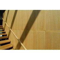 China Auditorium Melamine Surface Perforated Wood Sheets / Music Studio Acoustic Panels on sale