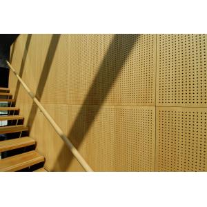 Auditorium Melamine Surface Perforated Wood Sheets / Music Studio Acoustic Panels