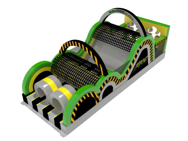 Outdoor Park Playground Inflatable Obstacles Toxic With Slide