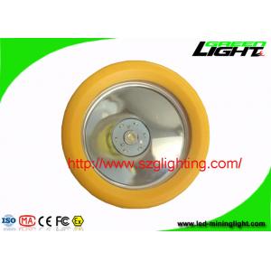 LED Rechargeable Coal Mining Lights , Yellow Miners Helmet Light For Underground Safety
