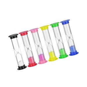 1 3 5 Minutes Plastic Hourglass Timers Color Customized For Brushing