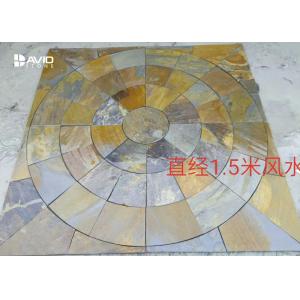 Non Slip Rustic Slate Floor Tiles 1.5/1.8m Diameter lowest price Jiangxi Quarry