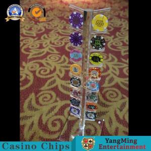China 16pcs Casino Transparent Poker Chips Case Gambling Table Round Chips Carrier Roulette Table Custom Holder supplier