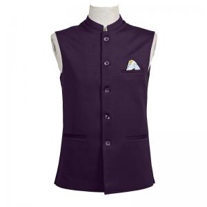 China Custom Business Casual Suit Jacket Cotton Silk Solid Waistcoat supplier