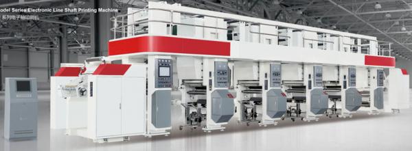 Electronic Line Shaft Gravure Printing Machine electric drying tube 300m/min