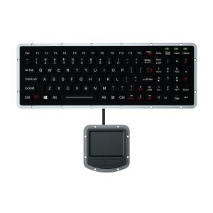 MIL-STD-810F Waterproof Vandal Proof Ruggedized Keyboard With Carbon On Gold Switch