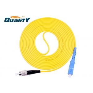China Yellow FC To SC Fiber Optic Patch Cord Simgle Mode Indoor Fiber Jumper supplier