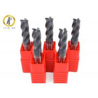 China 4 Flute Carbide End Mill Cutting Bits With Straight Shank 30°/35°/38°/45°/55° Helix Angle on sale