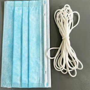 2.5mm 2.8mm 3mm 3/16" 1/8 Inch White Round Earloop Elastic Band Thread For Mask