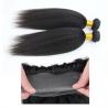 Authentic 360 Lace Frontal Band With Bundles Kinky Straight No Shedding