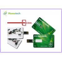 China Green 1GB Plastic Credit Card USB Storage Device For Christmas Gift on sale