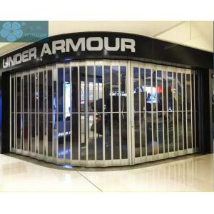3m Height 2.5mm Foldable Glass Doors For Shopping Malls