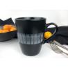 Home Use Ceramic Dinnerware Sets Fashionable Hand Painted Black Color