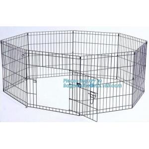 China Manufacturer wholesale stainless steel metal large small foldable carriers cheap pet dog cage, Large Steel Dog Cage For supplier