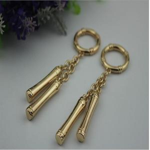 China Handbag accessories decorative hardware light gold metal hanging charm for straps supplier