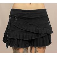 China Small Quantity Clothing Manufacturer Women'S Sexy Denim Pleated Skirt D Buckle Zipper Irregular Skirt on sale