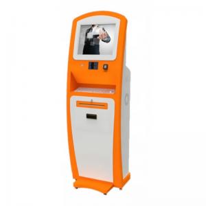 China Automatic Ticket Vending Machine Cash Credit Card Reader Kiosk Machine For Indoor supplier