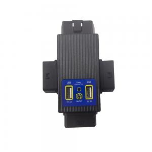OBD2 power converter one minute three to car 2USB supply ports