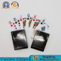 China Texas Poker Club Playing Cards / Waterproof Plastic Large Print Gambling Table Cards on sale