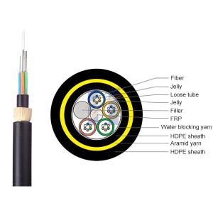96F Non Metallic ADSScable Overhead Aerial Cable 100m Span