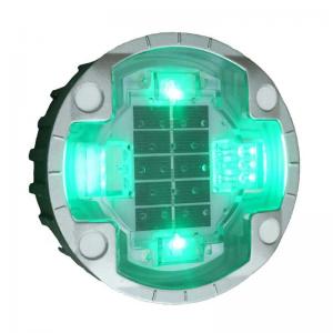 China Green Colors Solar LED Road Studs High Brightness LED 120mm Diameter supplier