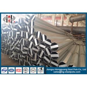 China Direct Burial Electric Hot Dip Galvanized Steel Pole Corrosion Resistance supplier