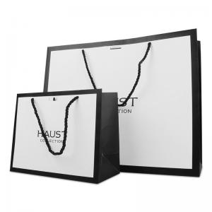 Customized Size Ivory Board Paper Shopping Bags with Your Personalized Design