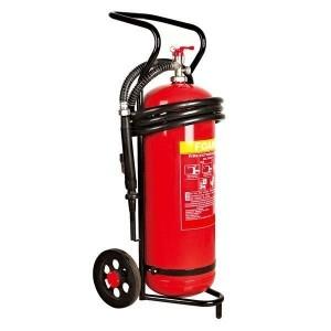 China 50 kg Trolley Wheeled Dry Powder Fire Extinguisher Test Pressure 25 Bar For Subway supplier