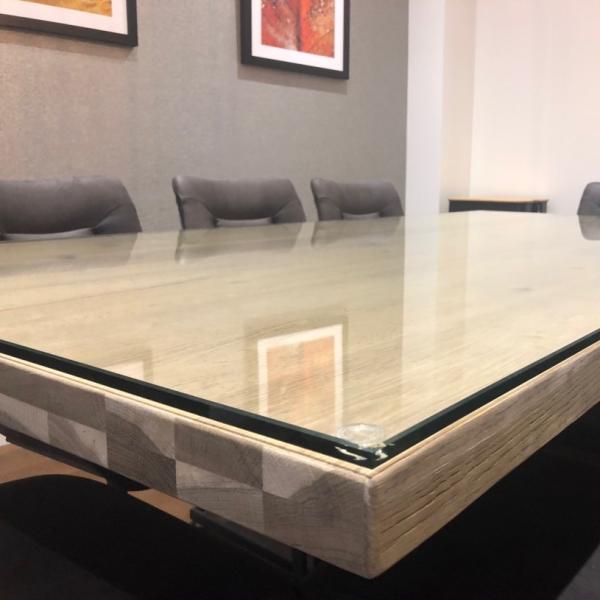 Shape Custom Cut Tempered Glass Table Top  6mm 8mm 10mm 12mm Toughened Glass Coffee Table With Round Bevelled Polished Edge